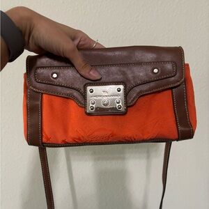 Orange and Brown Crossbody Bag